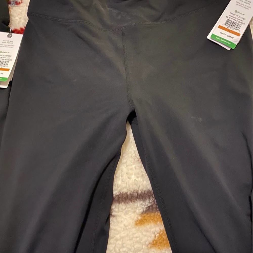 Women active pants, black medium